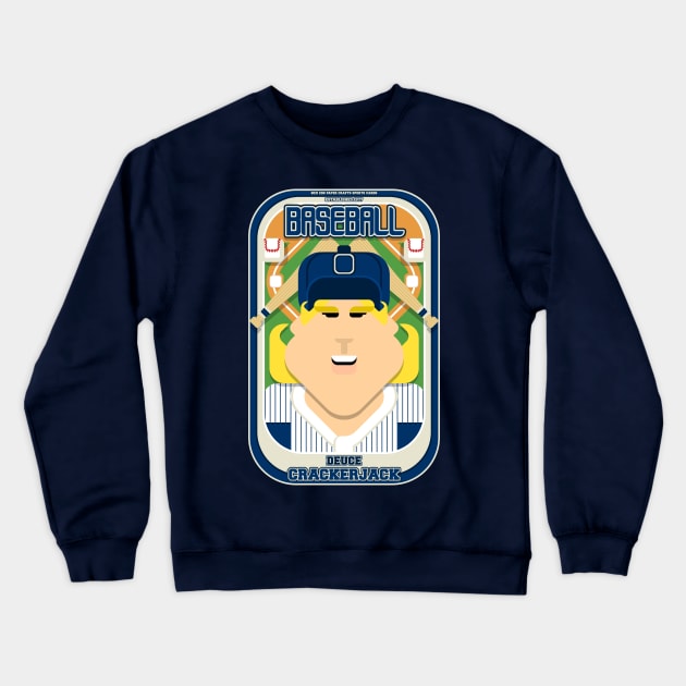 Baseball Blue Pinstripes - Deuce Crackerjack - Hazel version Crewneck Sweatshirt by Boxedspapercrafts